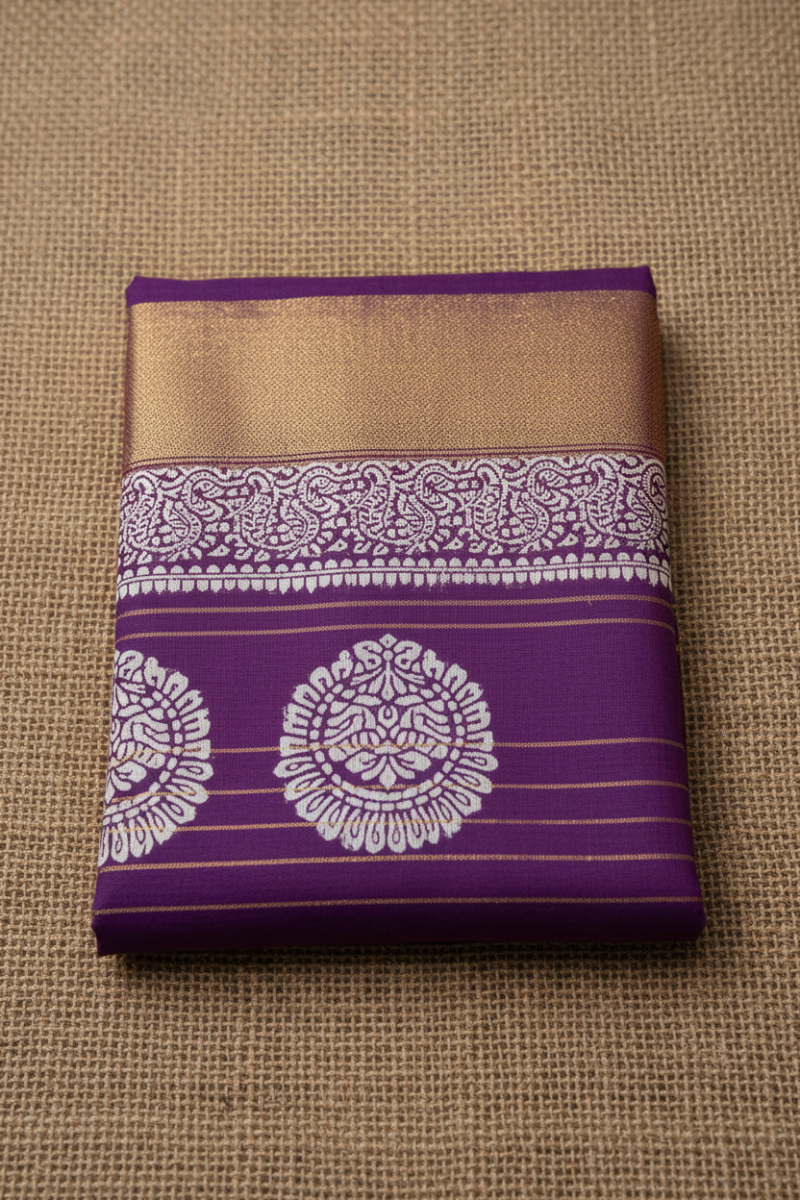 Purple Dola Silk Saree