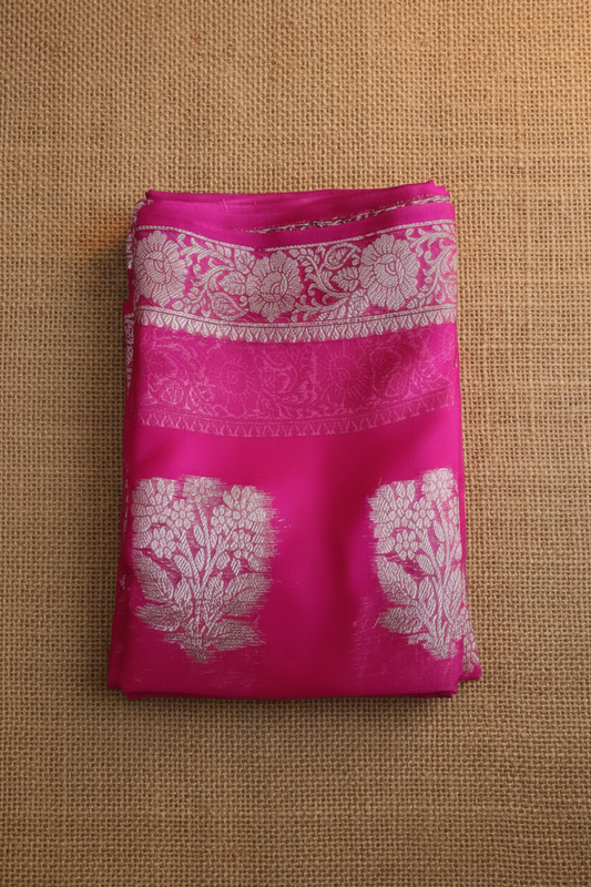 Pink Banarasi Silk Saree