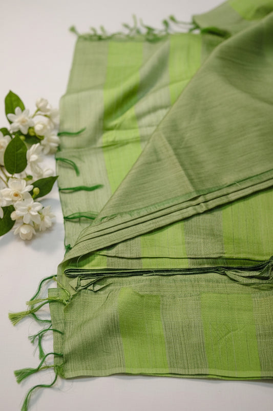 Green Bemberg Silk Saree