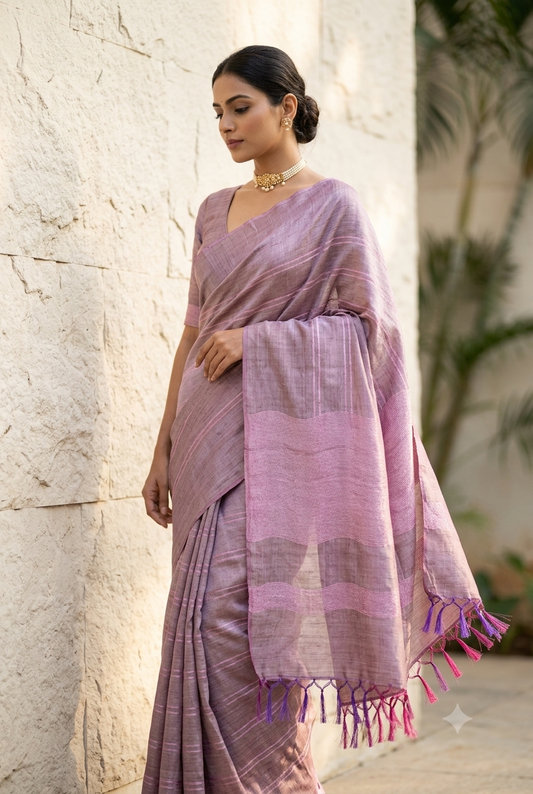 Purple Soft Silk Saree