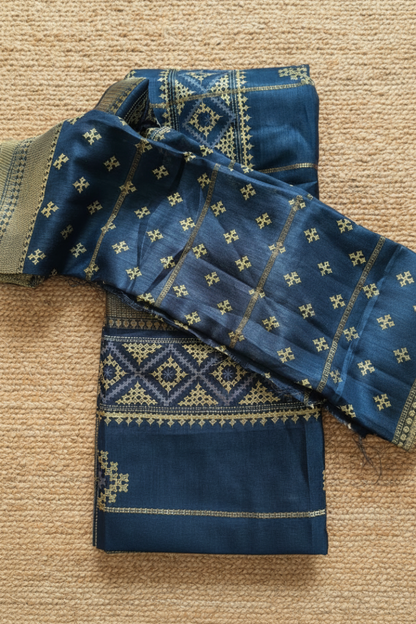 Pastel Blue Dola Silk Saree