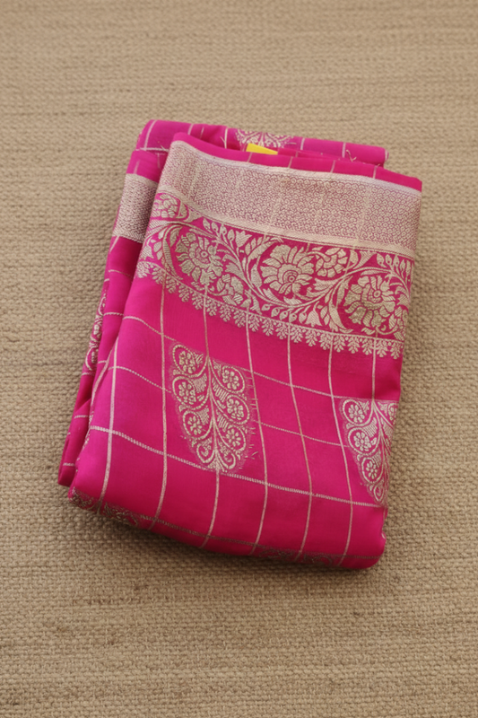 Pink Banarasi Silk Saree