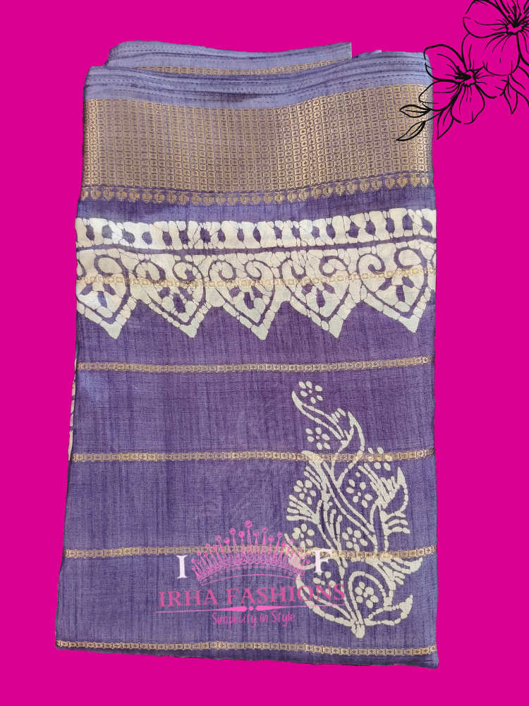 Purple Dola Silk Saree