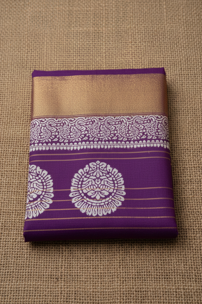 Purple Dola Silk Saree