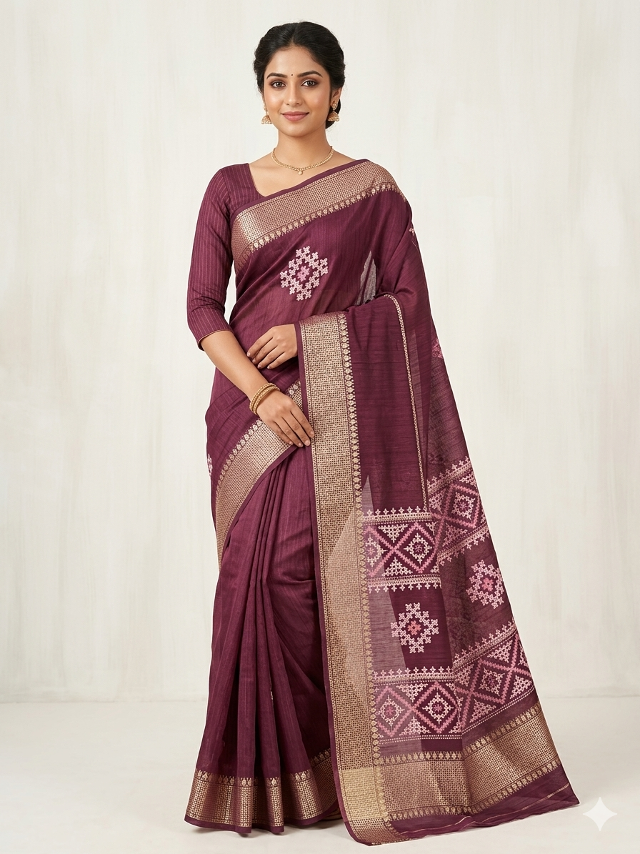 Magenda Dola Silk Saree