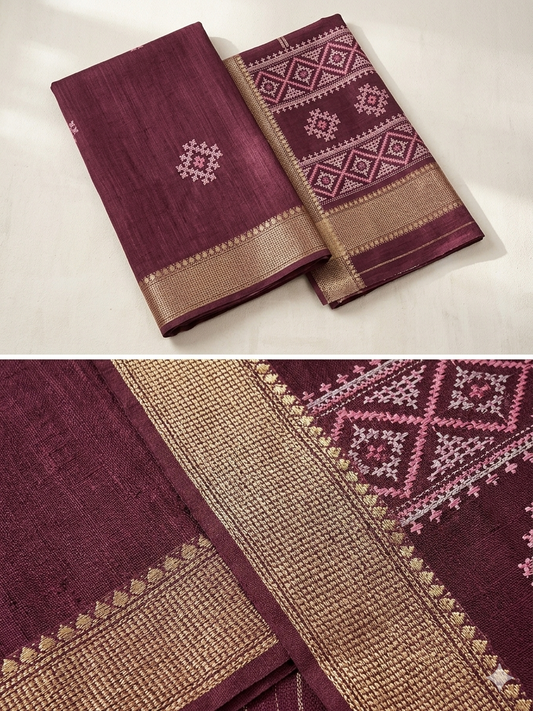 Magenda Dola Silk Saree