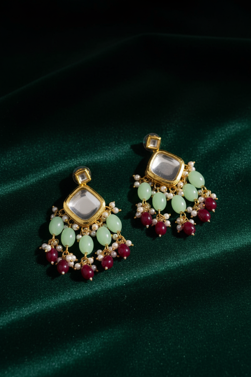 Mint Designer Earrings - editorial