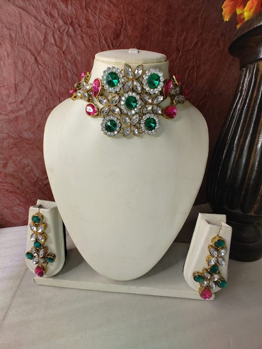 Multicolour Rehana Jewellery Set